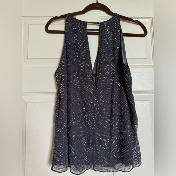 Parker - beaded & silk. Gray top. - Picture 9 of 9
